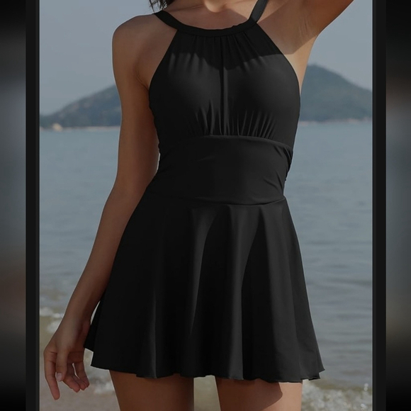 shekini Other - SHEKINI WOMEN'S ONE PIECE BLACK SWIMDRESS MEDIUM SIZE NEW